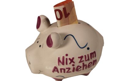 Sparschwein mit 10-Euro-Schein